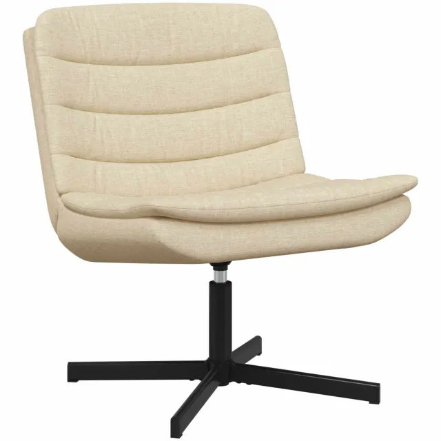 vidaXL Draaistoel Crème 63 x 75 x 76 cm Stof