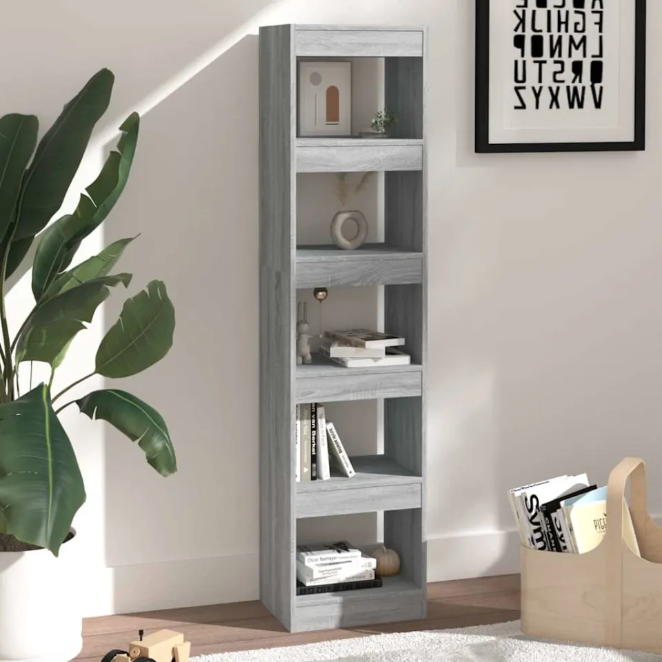 vidaXL Boekenkast/kamerscherm 40x30x166 cm grijs sonoma eikenkleurig, foto 2