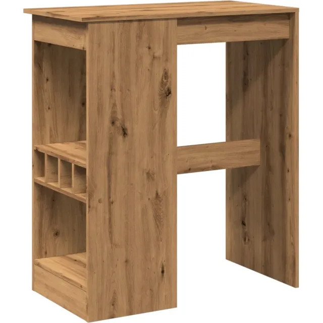 vidaXL Bartafel - met - rekken - 90x47,5x103,5 - cm - hout - artisanaal - eikenkleur Artisanaal eikenkleurig