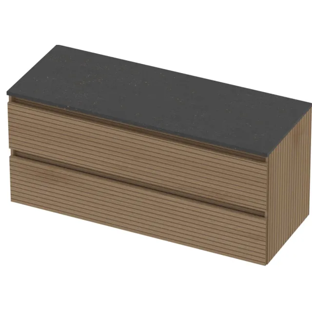 Basic-Line Deck 46 Badmeubelset Greeploos 120x46x58 cm D46BSELO120 Lamello Oak Blue Stone Grijs