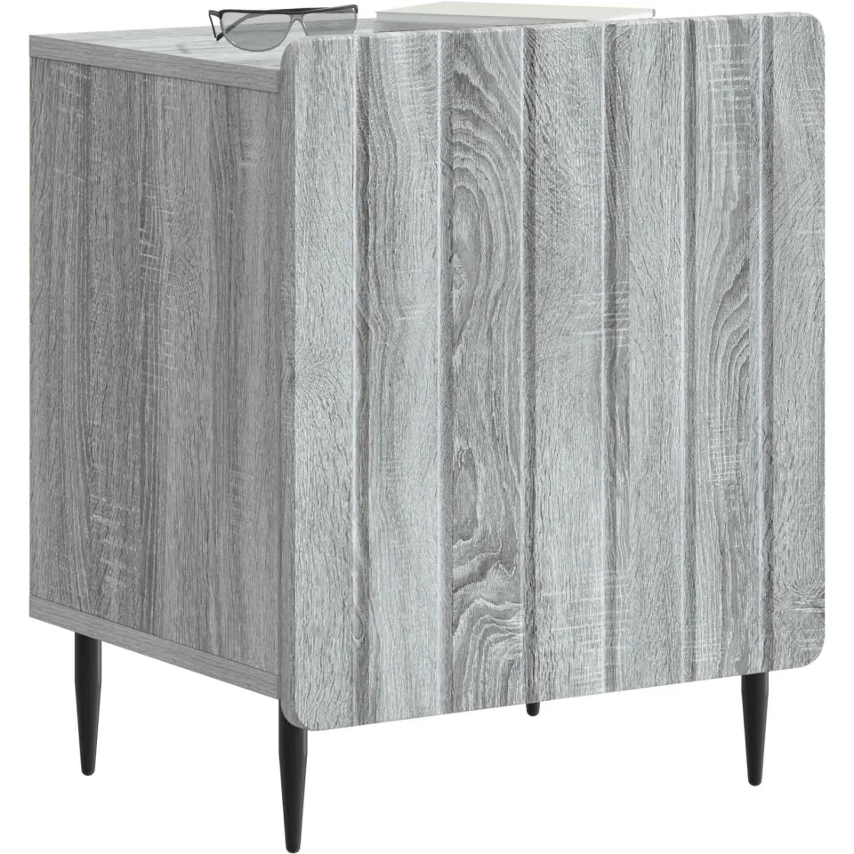 vidaXL Nachtkastje 2 st Grijs sonoma 43 x 34,5 x 52 cm Bewerkt hout, foto 2