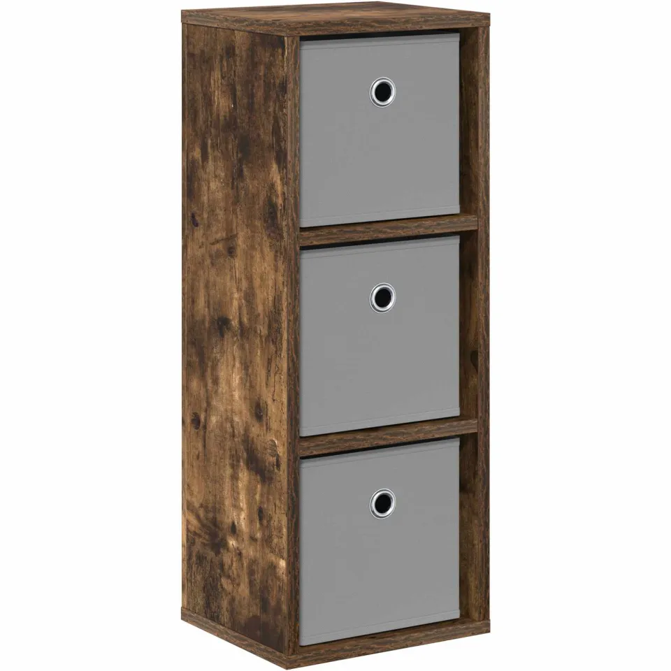vidaXL Dressoir Gerookt eiken 25,5 x 22 x 69,5 cm Bruin