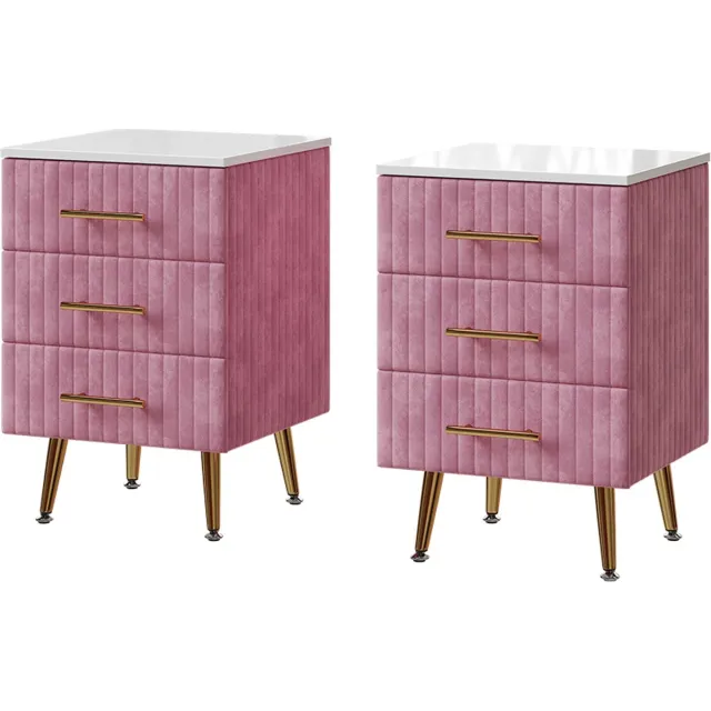 Vicco Velia Nachtkastje – Set van 2 Roze