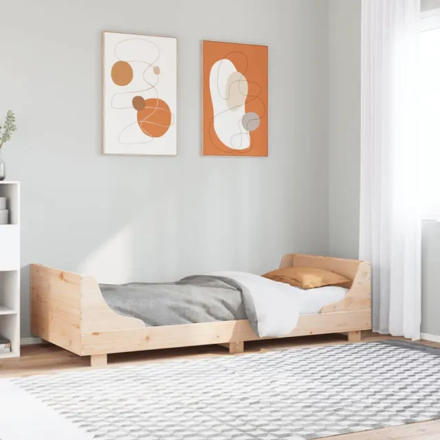 vidaXL Bedframe zonder matras massief grenenhout 100x200 cm Bruin