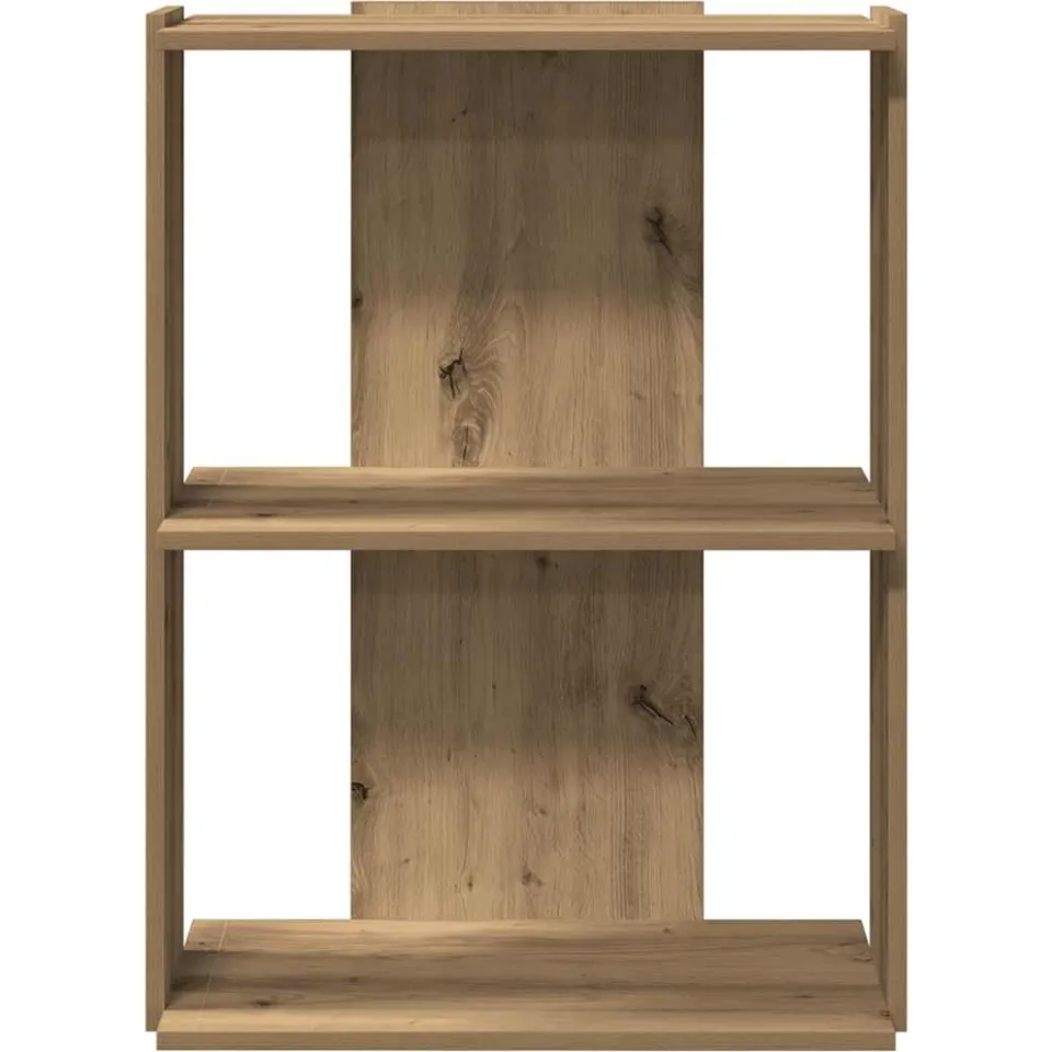 vidaXL Boekenkast 3-laags 60x30x80 cm bewerkt hout artisanaal eiken, foto 4