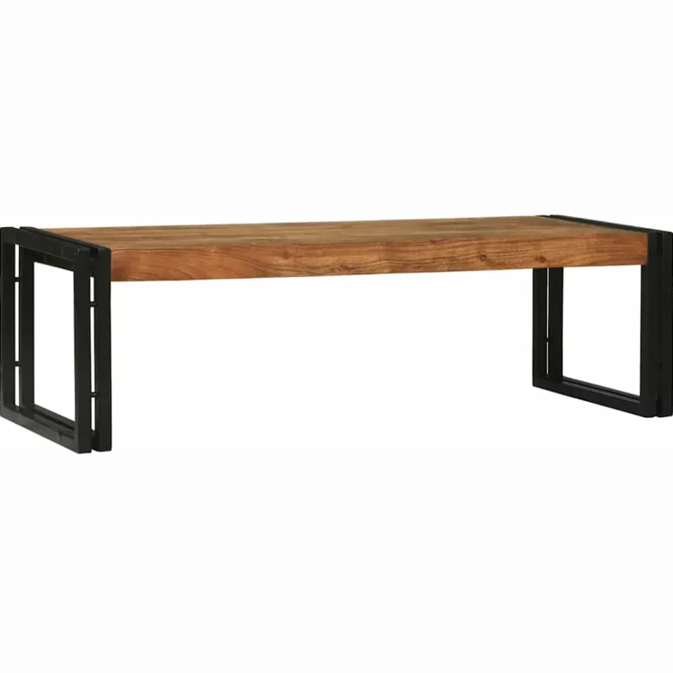 vidaXL Salontafel 2 st Bruin 48 x 40 x 40 cm Massief Acaciahout, foto 2