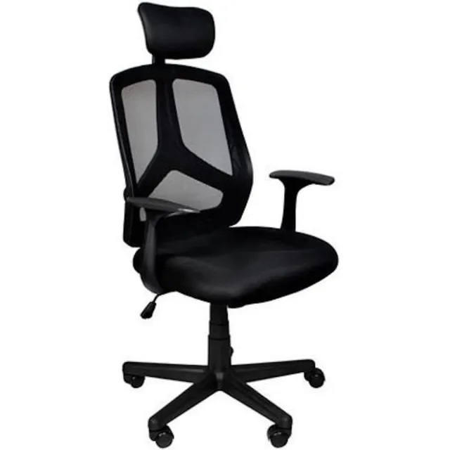 Malatec Ergonomische bureaustoel met hoofdsteun - Zwart