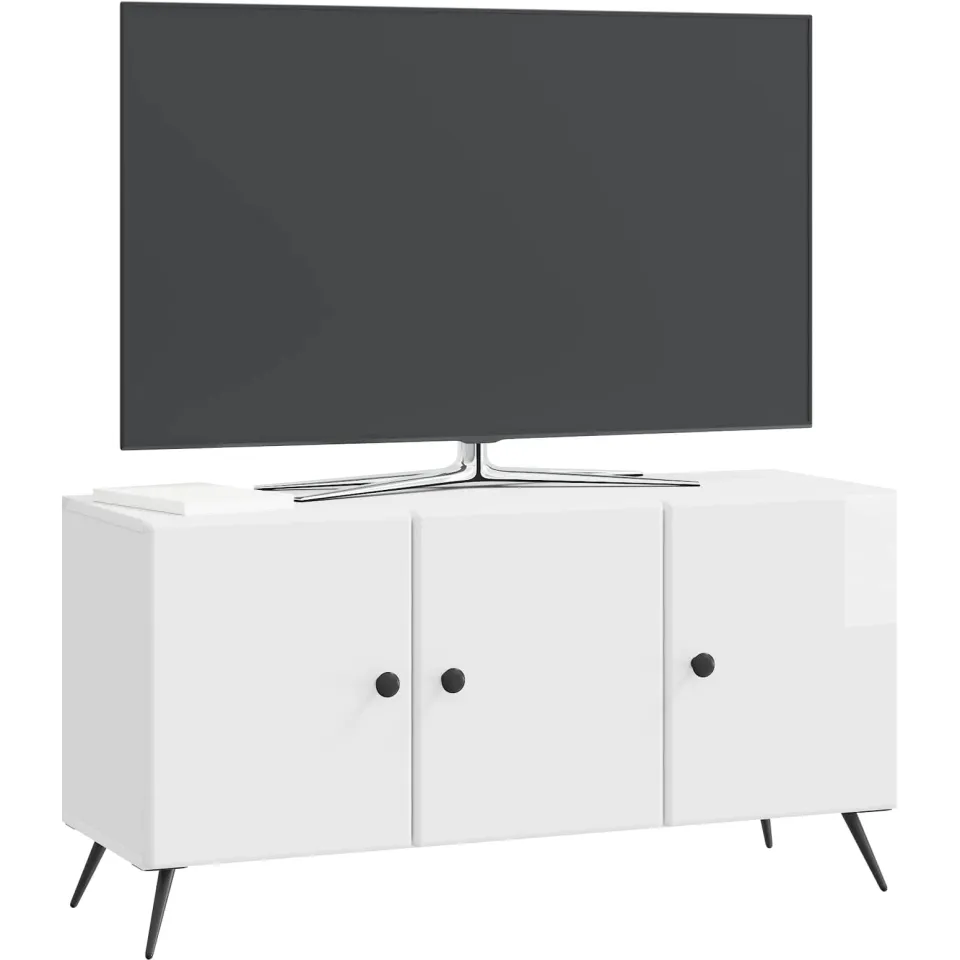 vidaXL TV-kast Hoogglans Wit 99 x 34,5 x 50 cm Bewerkt hout