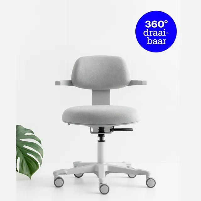Backerz Ergonomische Werkkruk - Bureaustoelen voor Volwassenen - Volledig Verstelbaar, tot 120kg - Office Chair - Gamestoel - Wit 3. Wit