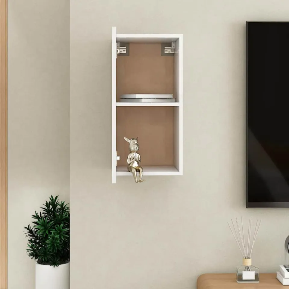 vidaXL Tv-meubel 30,5x30x60 cm bewerkt hout wit, foto 3