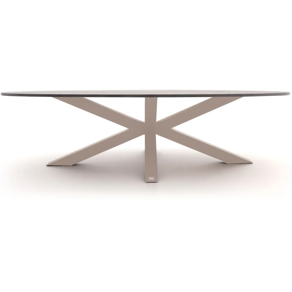 Bellagio tuinmeubelen Bellagio Induno Ellips low dining tuintafel 240x120cm grijs, foto 3