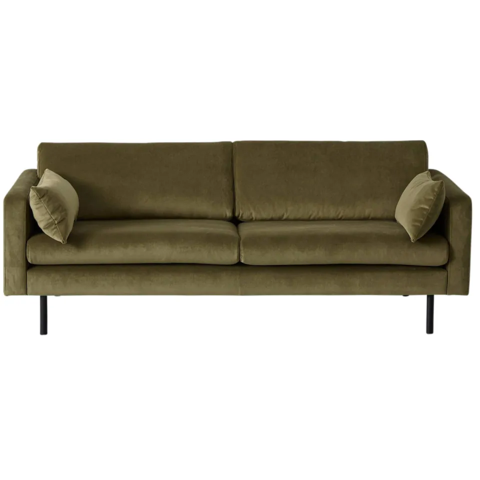 NOUS Living velours 3-zitsbank Adam - kaki