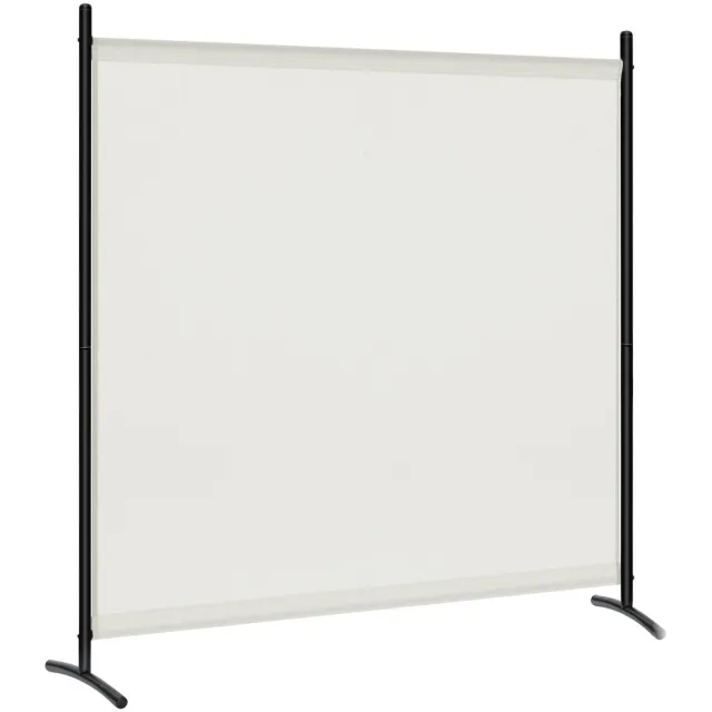Klarven Scheidingswand Tuin Crème - Vouwbare Scheidingswand - Scheidingswand Buiten - Scheidingswand Balkon - Stabiel stalen frame, Waterdicht polyester - Vouwbaar en verplaatsbaar - 180x177cm
