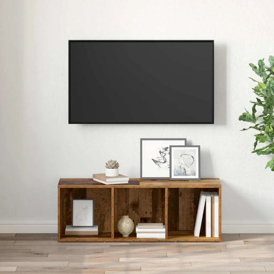 vidaXL Tv-meubelset 72 x 35 x 37 cm Bruin Bewerkt hout, foto 4