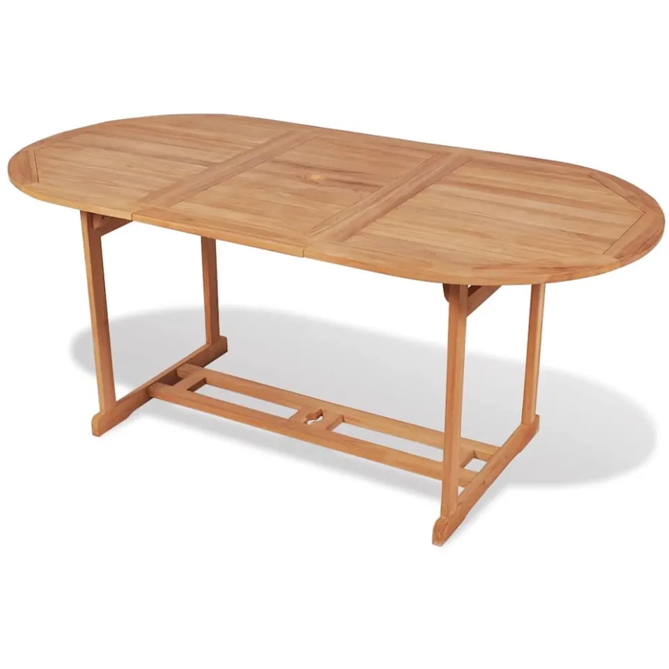 vidaXL 7-delige Tuinset met klapstoelen massief teakhout bruin, foto 3