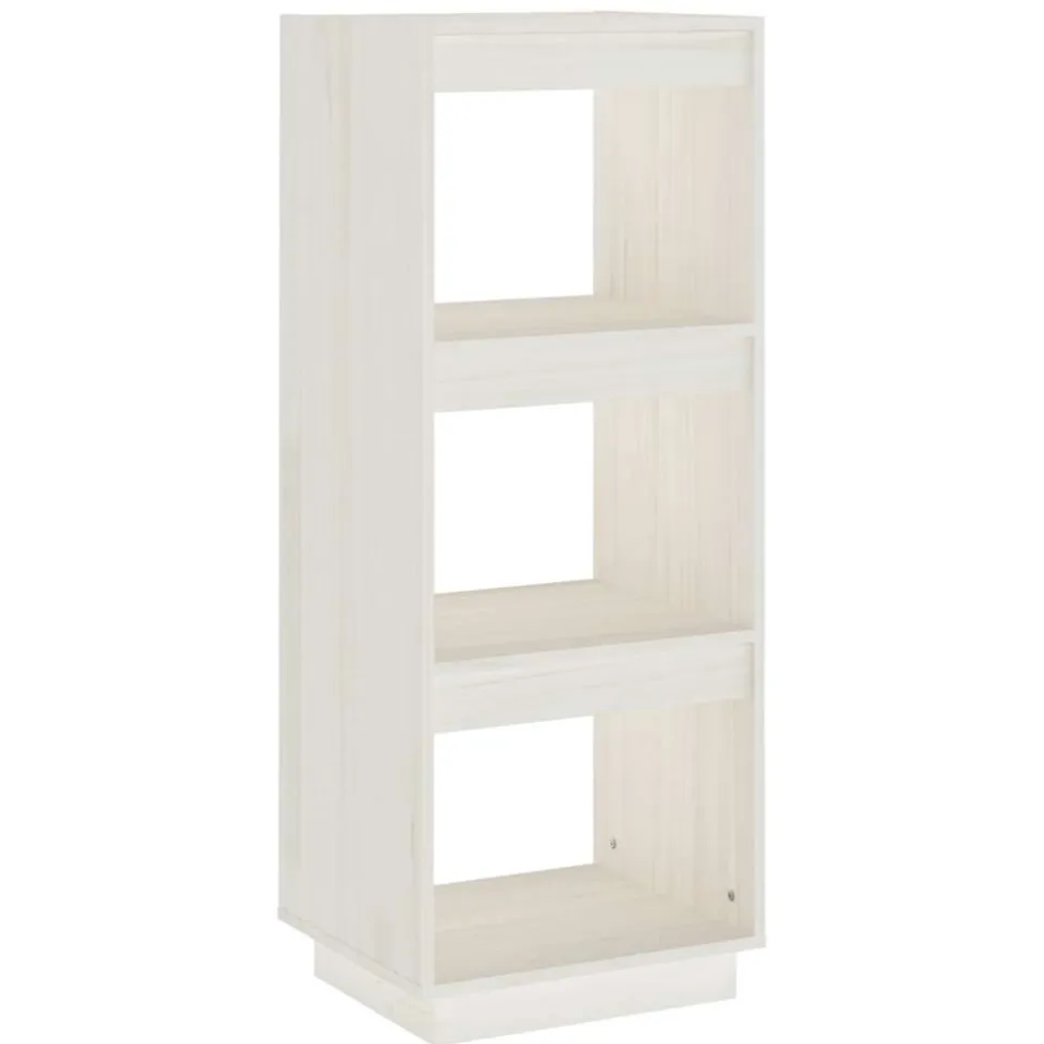 vidaXL Boekenkast/kamerscherm 40x35x103 cm massief grenenhout wit