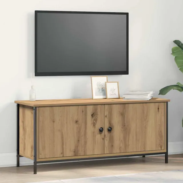 vidaXL TV-kast 100 x 35 x 45 cm Artisan Eiken Bewerkt hout Bruin