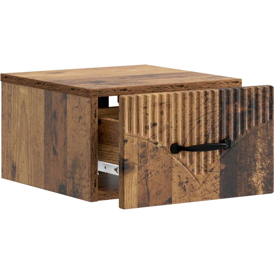 vidaXL Wandbeugel Bedkast Oud hout 34,5 x 33 x 20 cm Bewerkt hout bruin, foto 3