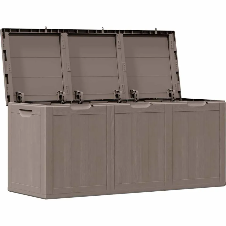 vidaXL Tuinbox 270 L PP houtlook bruin