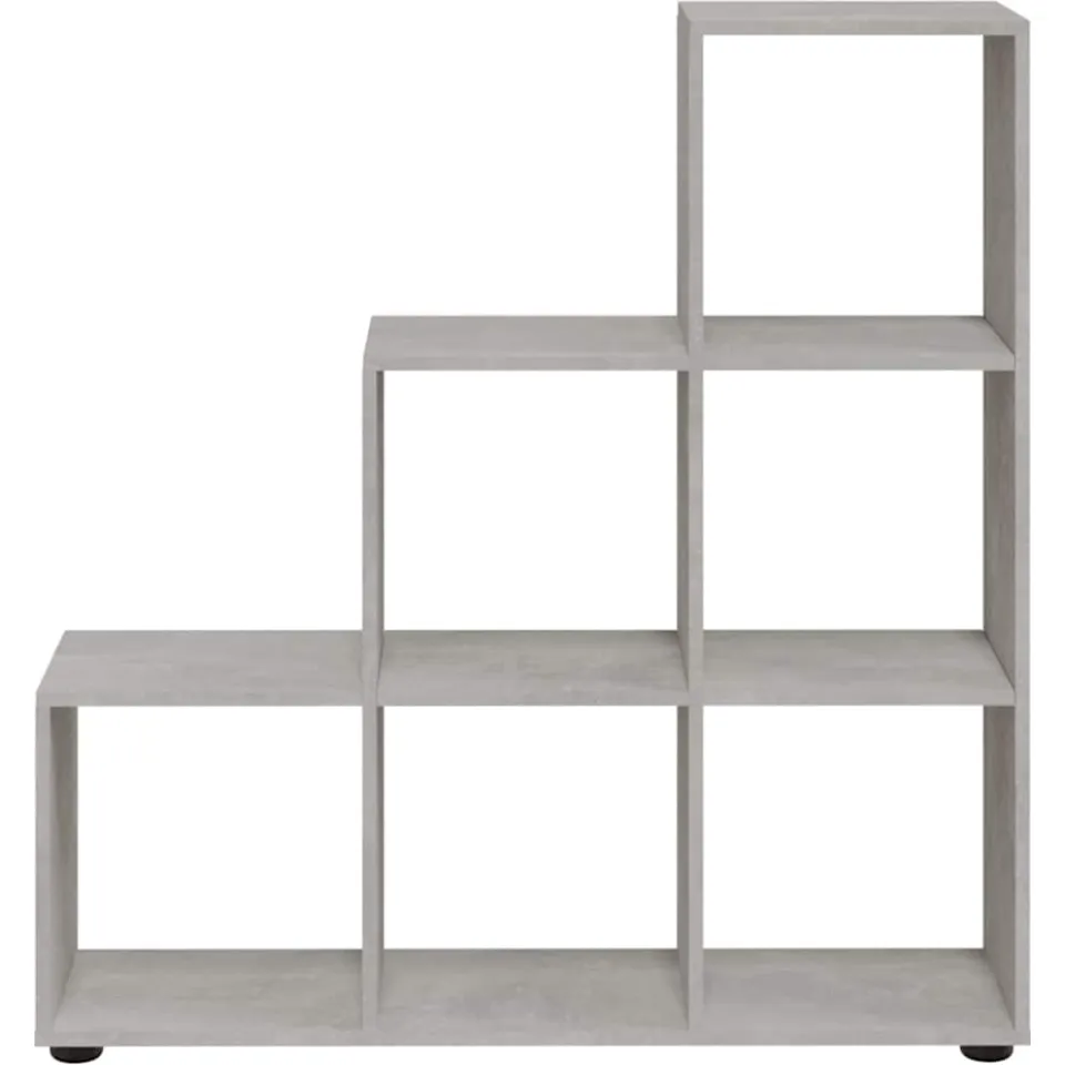 vidaXL Boekenkast trapvormig 107 cm bewerkt hout betongrijs