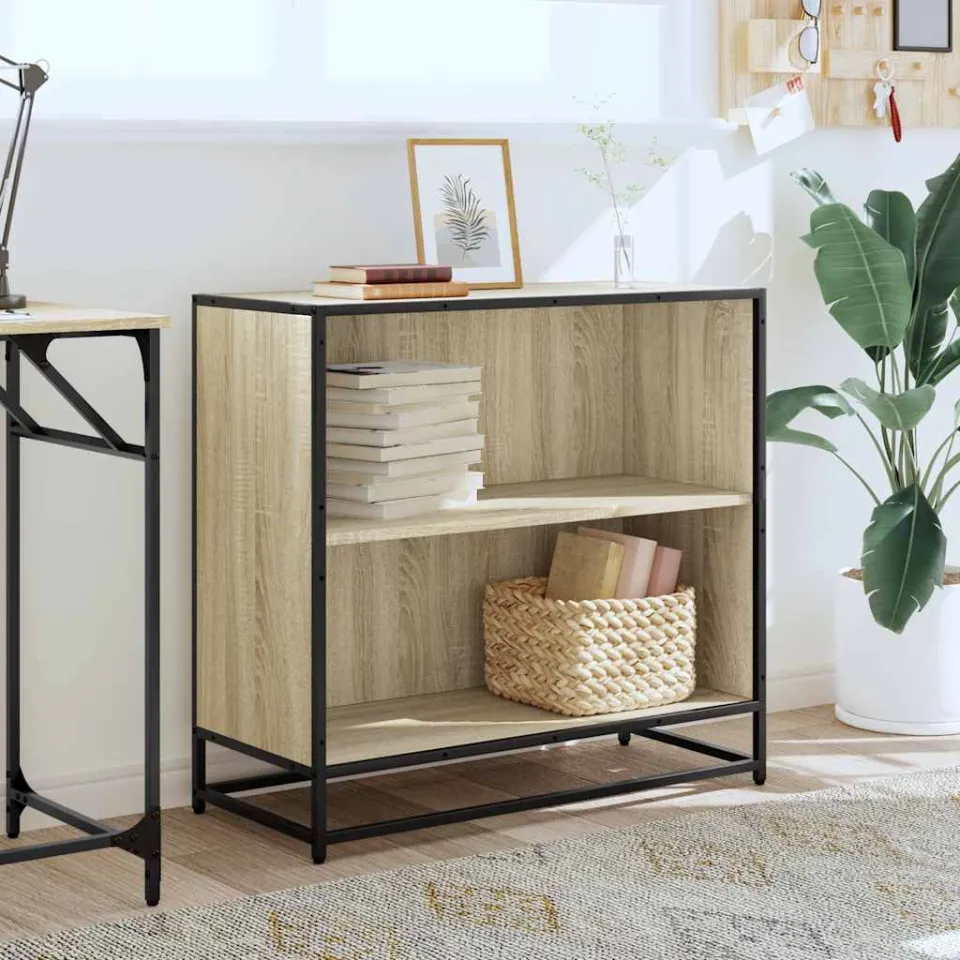 vidaXL Boekenkast 80,5x35x76 cm bewerkt hout sonoma eikenkleurig, foto 2
