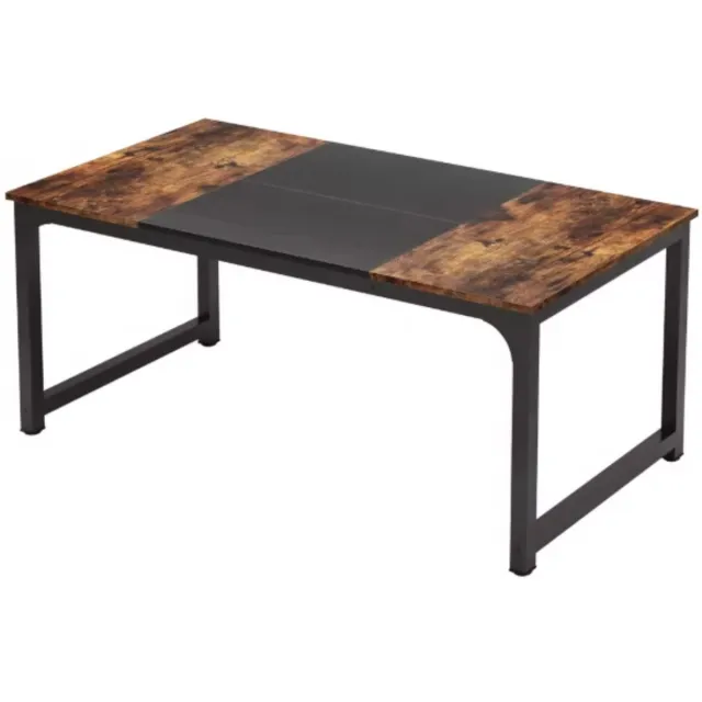 Happiq Modern Computerbureau - Vintage zwart - Voor Thuiswerkplek of Kantoor - Bureau - 180cm Bruin