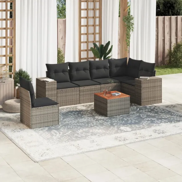 vidaXL Patio Sofa Set 6-zits Grey, foto 2