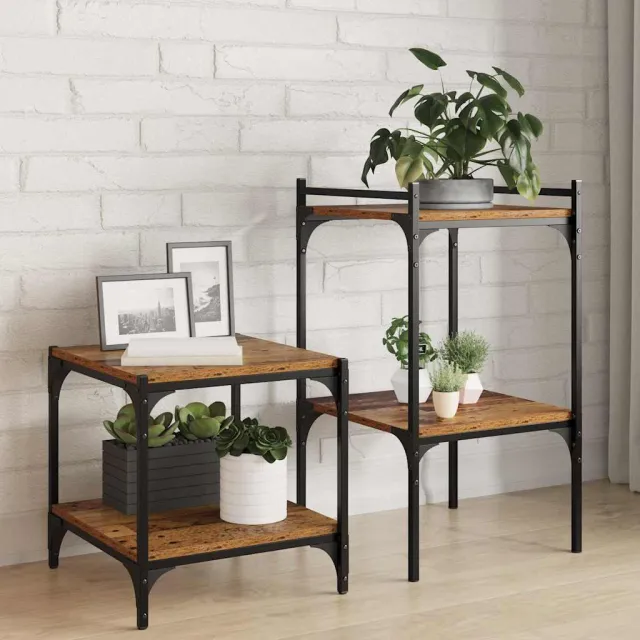 vidaXL Boekenplank Bord 3-laags 4 st 40 x 40 x 1,5 cm Bewerkt hout bruin, foto 2