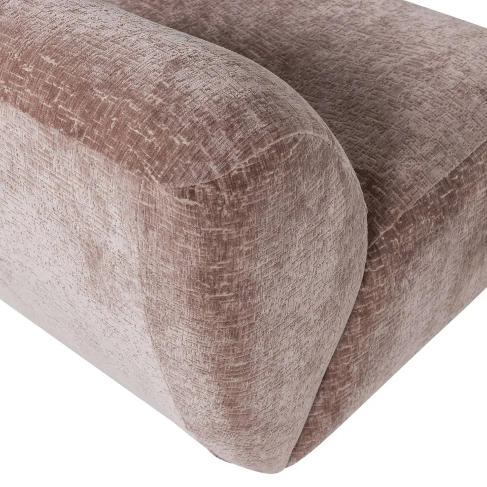WOOOD Nomu Fauteuil Craquelé - Velvet - Lichtblauw - 74x76x92, foto 6