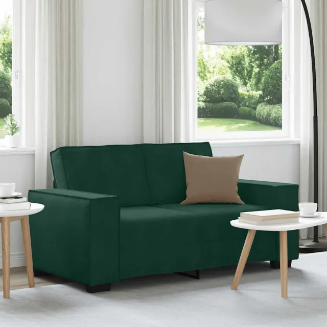 vidaXL Tweezitsbank 160x78x84 cm fluweel donkergroen