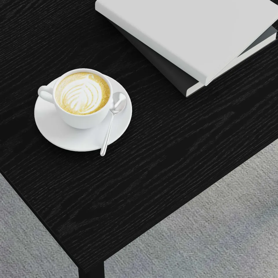 vidaXL Salontafel Zwart Eiken 60 x 30 x 36 cm Bewerkt hout, foto 3