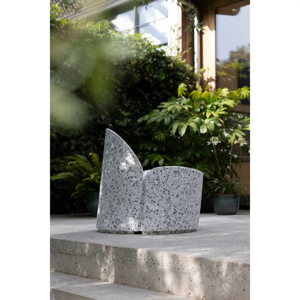 Zuiver Bloom outdoor fauteuil wit terrazzo, foto 5