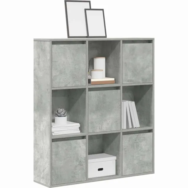 vidaXL Boekenkast 89x24x101,5 cm bewerkt hout betongrijs