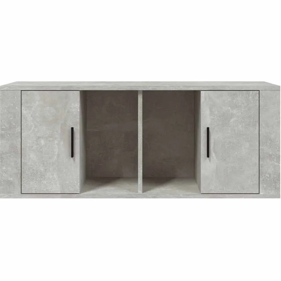 vidaXL Tv-meubel 100x35x40 cm bewerkt hout betongrijs grijs, foto 3