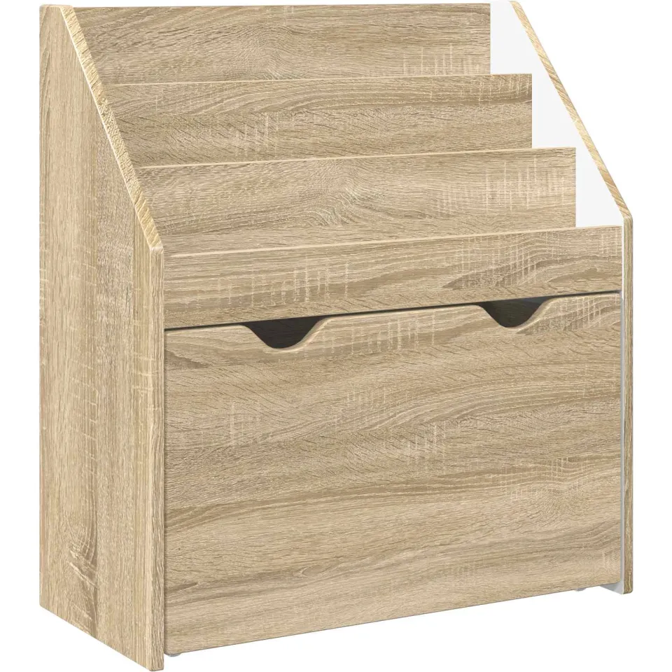 vidaXL Kinderen Boekenkast Sonoma Eiken 60 x 29,5 x 69 cm Bewerkt hout Bruin