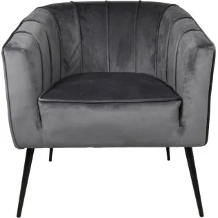 Fauteuil Chester donkergrijs velours