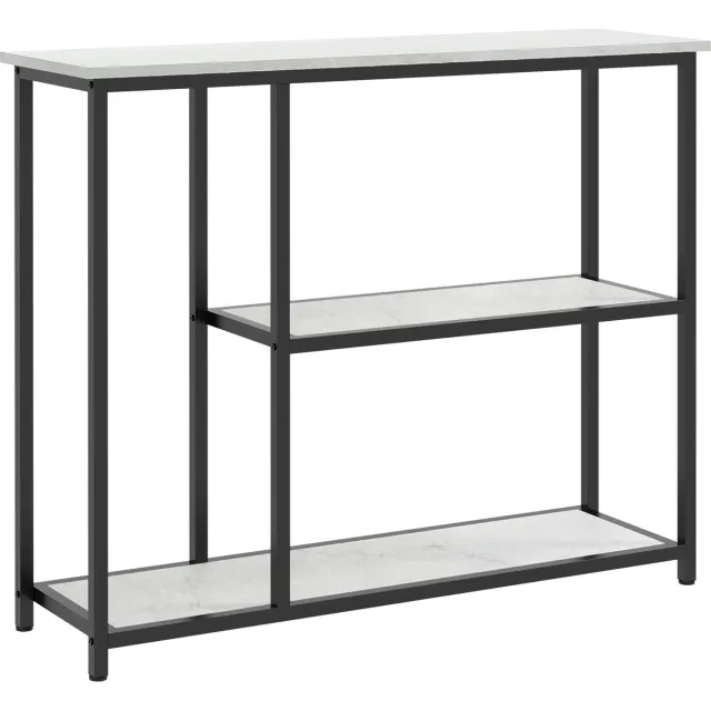 Homcom Consoletafel - Staal - 100x30x80cm - Wit