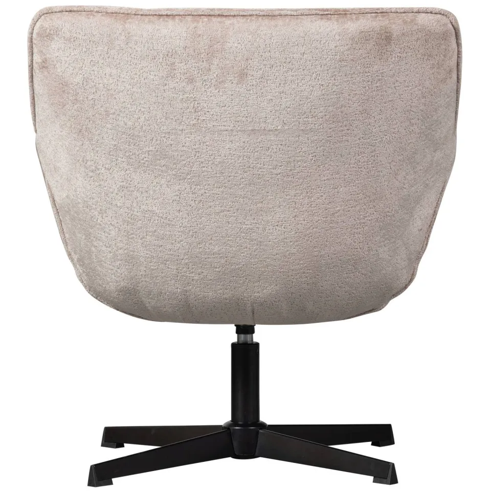 WOOOD Wibo Draaifauteuil - Chenille - Taupe - 94x71x83, foto 2