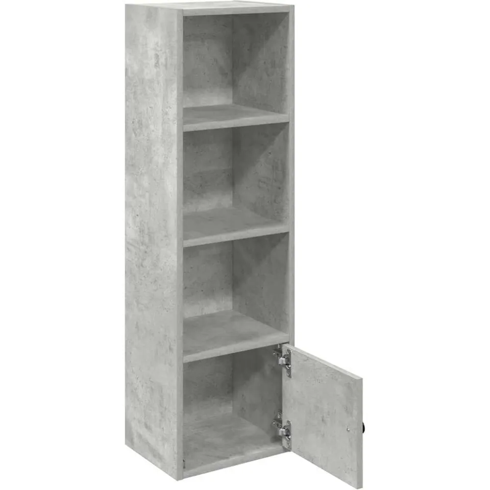 vidaXL Boekenkast 31x24x102 cm bewerkt hout betongrijs grijs, foto 3