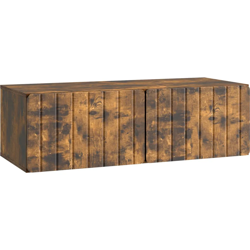 vidaXL Wandbeugel TV-kast 98 x 41 x 30 cm Gerookt eiken Bewerkt hout, foto 3