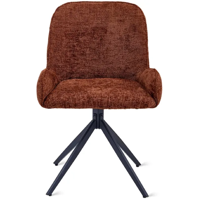 Set van 2 - Nest of Nora Gestoffeerde eetkamerstoelen Olli designstoelen - Roest