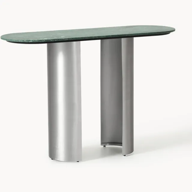 Westwing Collection Wandtafel Noam met marmeren tafelblad Groen