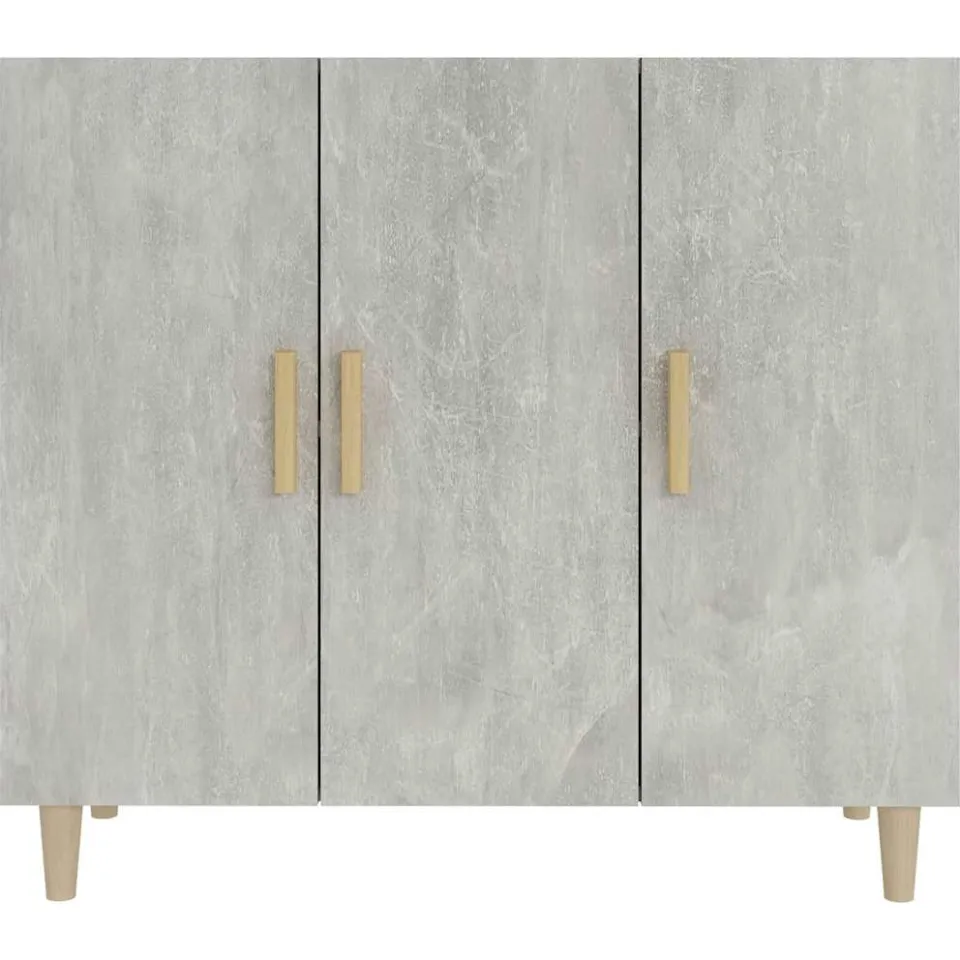 vidaXL Dressoir 90x34x80 cm bewerkt hout betongrijs grijs, foto 4