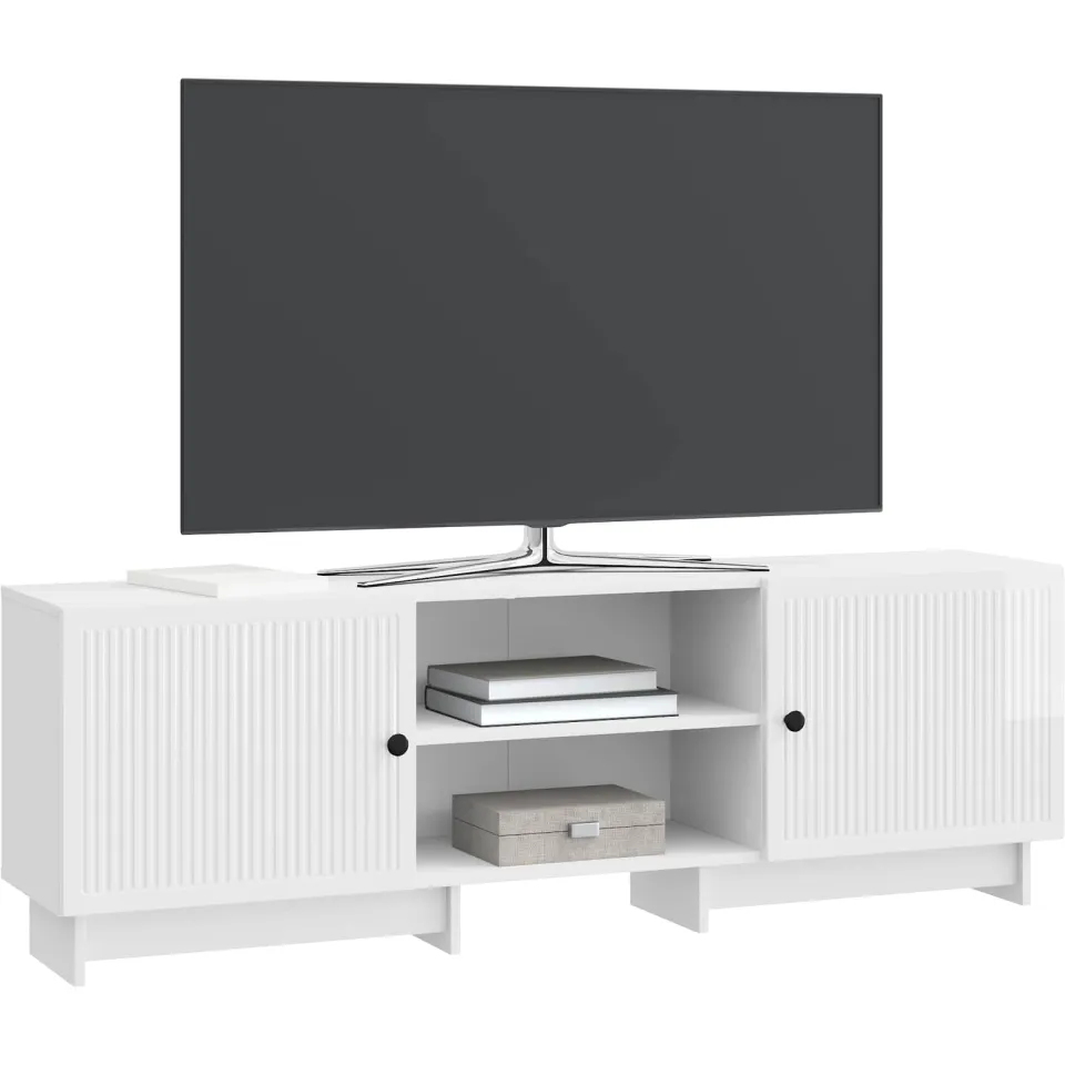 vidaXL TV-kast 150 x 31 x 50 cm Hoogglans Wit Geconstrueerd hout, foto 3