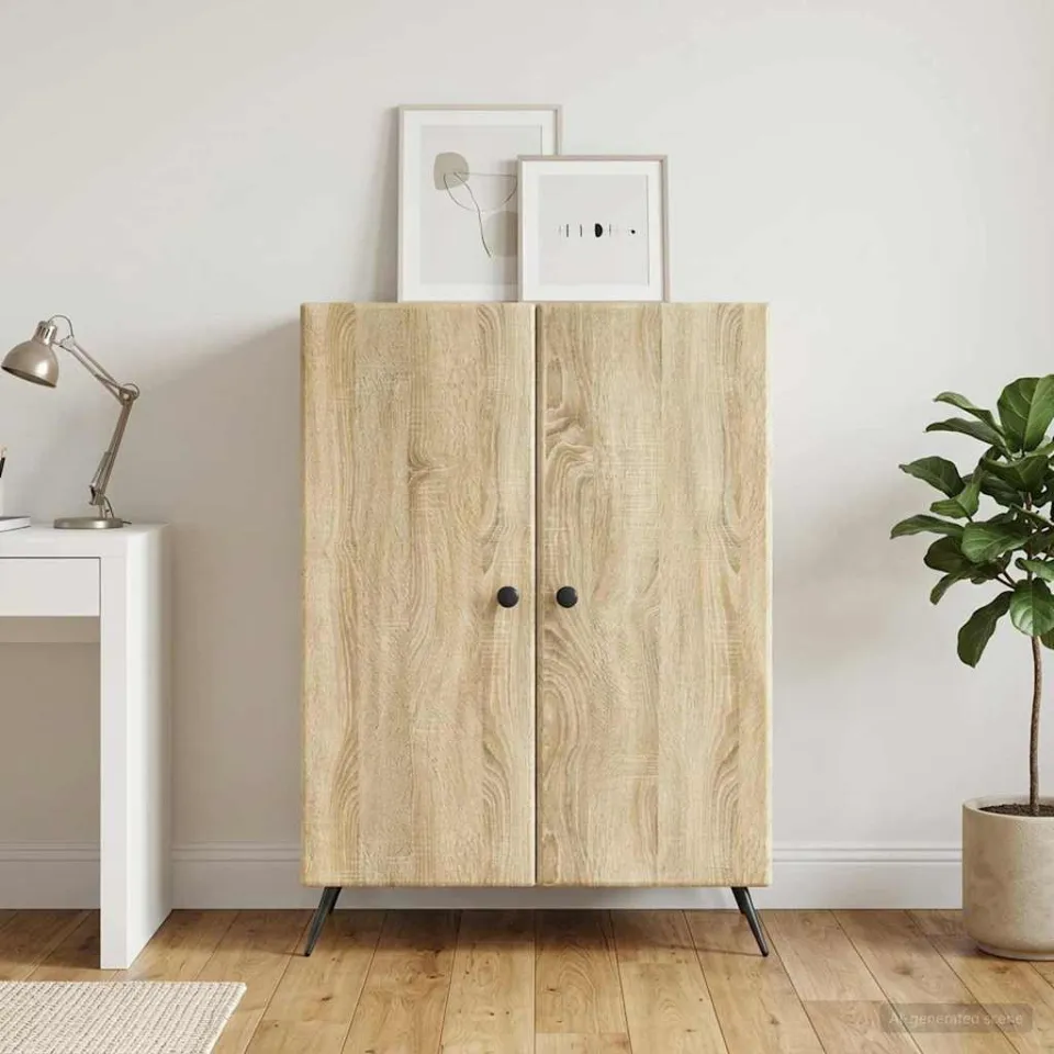 vidaXL Dressoir Sonoma Eiken 66 x 34,5 x 90 cm Bewerkt hout, foto 3