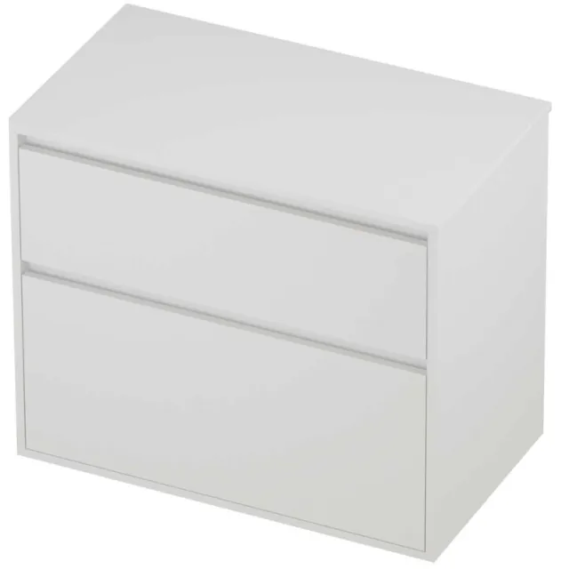Proline Deck Badmeubelset Greeploos Asymmetrisch Kader 80x46x67 cm Mat White Mat Wit