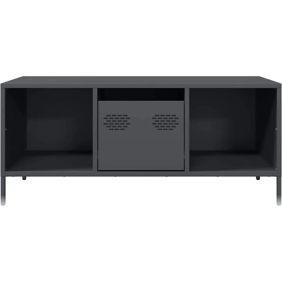 vidaXL Salontafel 101,5x50x43,5 cm koudgewalst staal antracietkleurig, foto 4