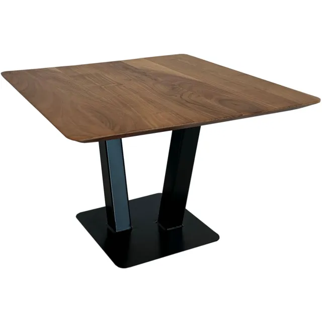 Cosmo Casa Salontafel - Massief acaciahout - Bruin - IJzeren onderstel - 60 x 60 x 40 cm