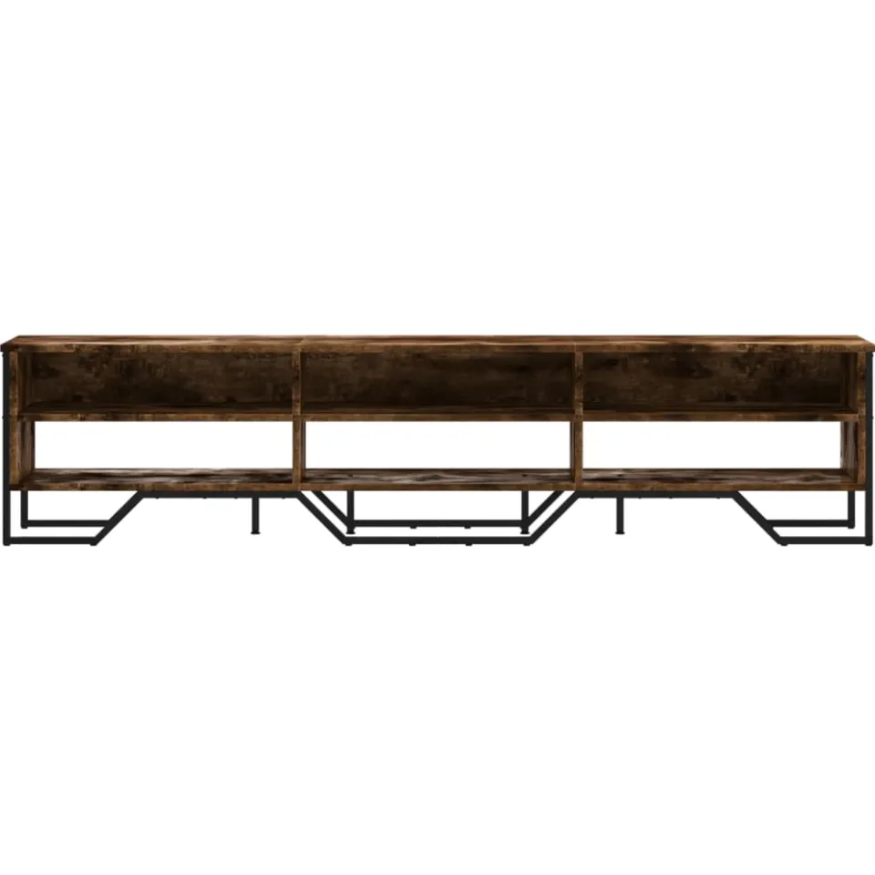 vidaXL Tv-meubel 180x34x41 cm bewerkt hout gerookt eikenkleurig, foto 4