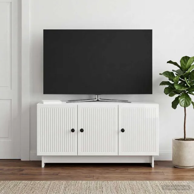 vidaXL TV-kast 99 x 34,5 x 50 cm Hoogglans Wit Bewerkt hout, foto 2
